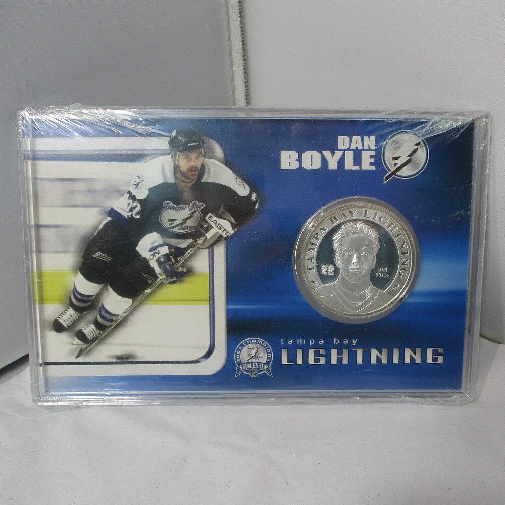Sealed Dan Boyle Tampa Bay Lightning Collectible Coin 2004 Stanley Cup